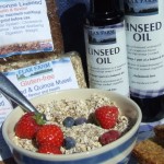 Cold-pressed linseed oil, ground linseed and porridge oats; foods to help control cholesterol