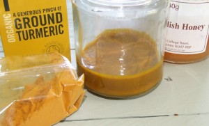 Turmeric paste ingredients for turmeric tea and golden turmeric milk